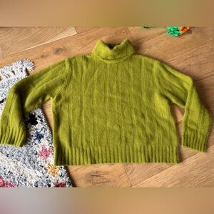 Moda International Green Turtleneck Sweater